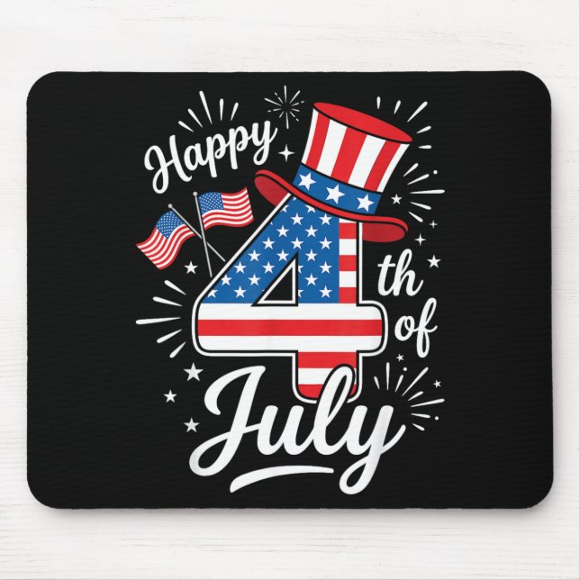 Tapis De Souris Joyeux 4 juillet (Devant)