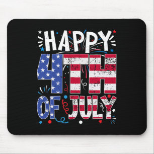 Tapis De Souris Joyeux 4 juillet drapeau américain patriotique 4e