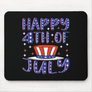 Tapis De Souris Joyeux 4 juillet drapeau américain patriotique Usa