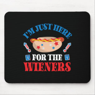 Tapis De Souris Joyeux 4 juillet Jour Américain Je suis juste ici 