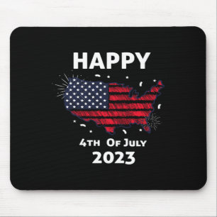 Tapis De Souris Joyeux 4 juillet Jour de l'Indépendance