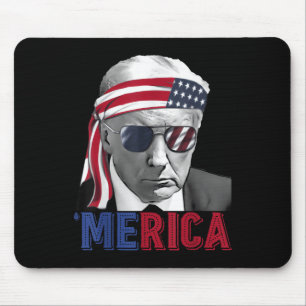 Tapis De Souris Joyeux 4 juillet Merica Trump Drapeau Américain Ét