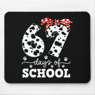 Tapis De Souris Joyeux 67 Jours d'École Chien Mignon 67 Jours Plus