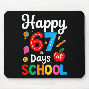Tapis De Souris Joyeux 67 Jours D'école Enseignant Enfants Drôle 6