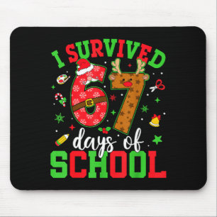Tapis De Souris Joyeux 67e jour d'école drôle de Noël 67 Meme S