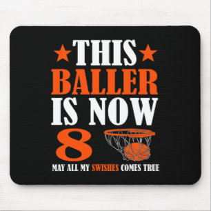 Tapis De Souris Joyeux 8e anniversaire 8 ans Basketball 8e anniver
