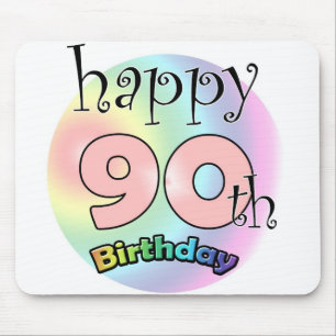 Tapis De Souris Joyeux 90ème anniversaire (roze)