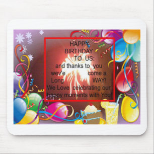 Tapis De Souris Joyeux anniversaire à nous Art Imprimer