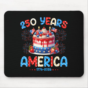 Tapis De Souris Joyeux Anniversaire Amérique États-Unis 250 Ans Fe