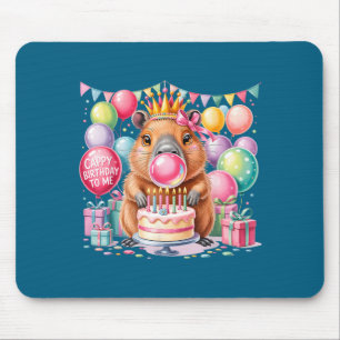 Tapis De Souris Joyeux anniversaire aux mignonnes filles capybaras