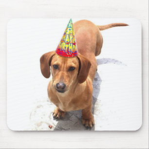 Tapis De Souris Joyeux anniversaire Dachshund Mousepad