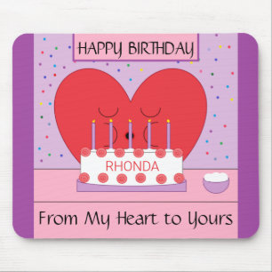 Tapis De Souris Joyeux Anniversaire, De Mon Cœur au Vôtre :