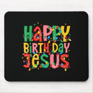 Tapis De Souris Joyeux Anniversaire Jésus Joyeux Noël Amusant Chré