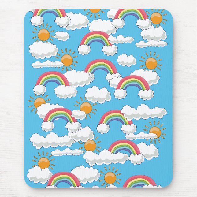 Tapis De Souris Joyeux arc-en-ciel (Devant)