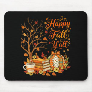 Tapis De Souris Joyeux Automne à Tous Fleur Fleur de Citrouille d'