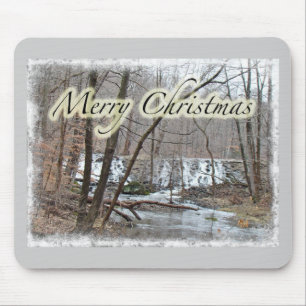 Tapis De Souris Joyeux barrage d'hiver de Noël au large de Badman