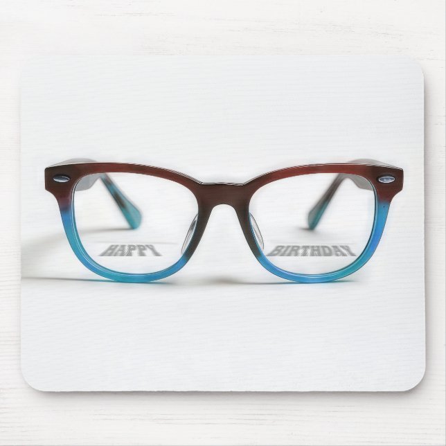 Tapis De Souris Joyeux Bifocales d'anniversaire (Devant)