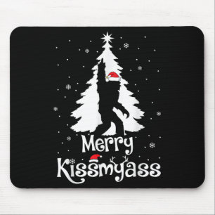 Tapis De Souris Joyeux Bisous Funny Bigfoot Yeti Sasquatch Noël