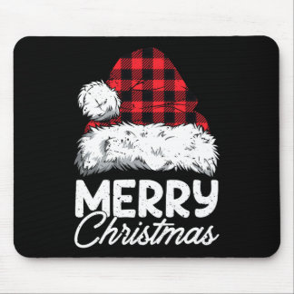 Tapis De Souris Joyeux Buffalo de Noël Plaid Rouge Noël Noël Noël