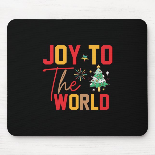 Tapis De Souris Joyeux cadeau de Noël au monde (Devant)