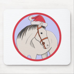 Tapis De Souris Joyeux Cheval de Noël