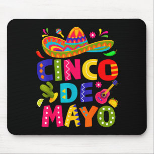 Tapis De Souris Joyeux cinco de mayo mexicain chapeau margarita