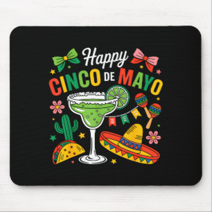 Tapis De Souris Joyeux cinq mai fiesta fête mexicaine hommes femme