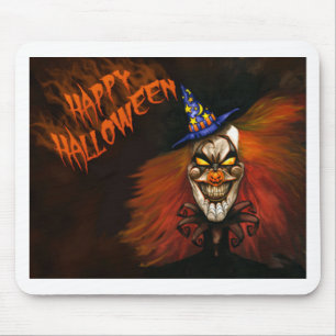 Tapis De Souris Joyeux Clown effrayant d'Halloween