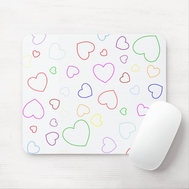 Tapis De Souris Joyeux coeur coloré (Avec souris)