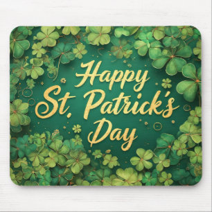 Tapis De Souris Joyeux design de trèfle de la Saint-Patrick