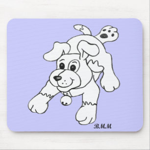 Tapis De Souris Joyeux dessin au crayon de charbon de bois