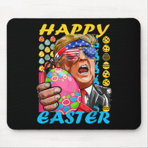 Tapis De Souris Joyeux drapeau lapin patriotique de Pâques Trump