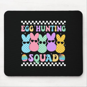 Tapis De Souris Joyeux Easter Bunny Egg Hung Squad Crew Famille B