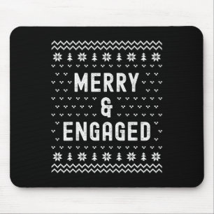 Tapis De Souris Joyeux Et Engagé Annonce Fiançailles De Noël