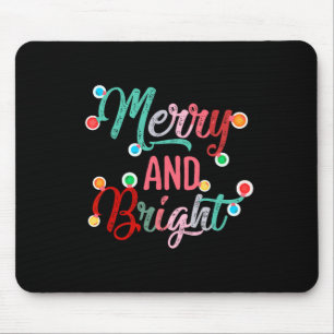 Tapis De Souris Joyeux Et Lumineux Feux De Noël Famille Xmas