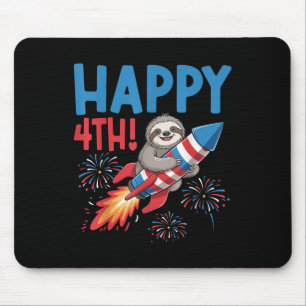 Tapis De Souris Joyeux feu d'artifice de fusées 4 juillet American