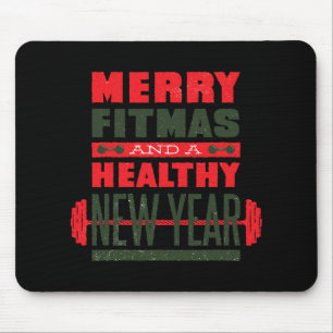 Tapis De Souris Joyeux Fitmas et bonne année pour les fessiers Fit