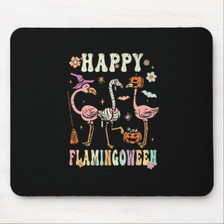 Tapis De Souris Joyeux Flamingoween sorcière Citrouille maman Flam