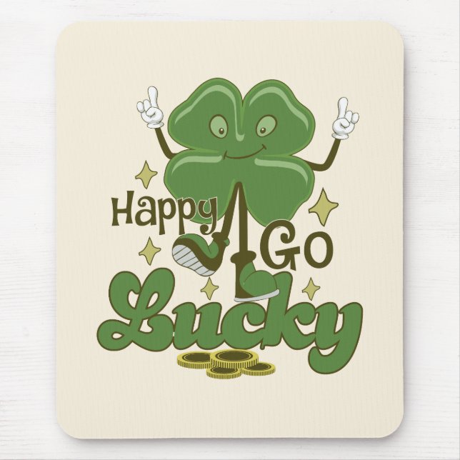 Tapis De Souris Joyeux Go Lucky St. Patrick's Day (Devant)
