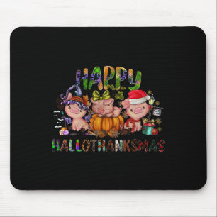Tapis De Souris Joyeux Hallothanksmas Cochon Mignon Animaux de Fer