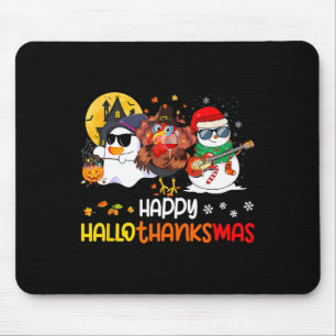 Tapis De Souris Joyeux Hallothanksmas Gentil Fantôme Halloween Tha