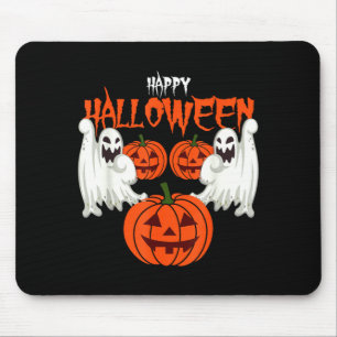 Tapis De Souris Joyeux Halloween automne t-shirt citrouille visage