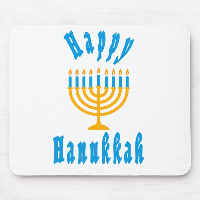 Tapis De Souris Joyeux Hanukkah (Devant)