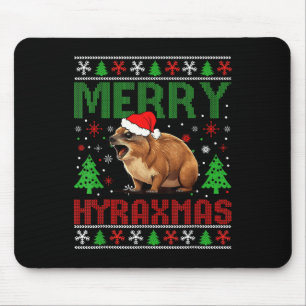 Tapis De Souris Joyeux Hyraxmas Vintage Hyrax laide Noël Sweat