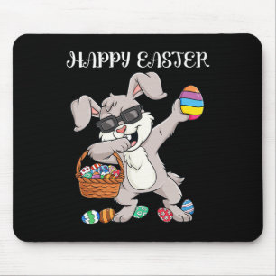 Tapis De Souris Joyeux Jour de Pâques Dabbing OEufs de lapin Enfan
