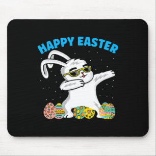 Tapis De Souris Joyeux jour de Pâques Œuf coloré Lapin Oreille Cou