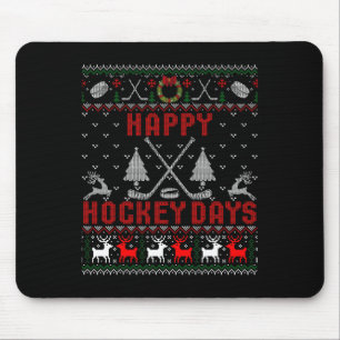 Tapis De Souris Joyeux Jours de Hockey Fun mauvais Noël