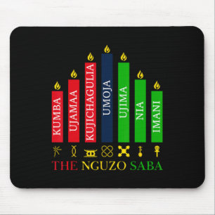 Tapis De Souris Joyeux Kwanzaa Kinara Sept Bougies Principes De K