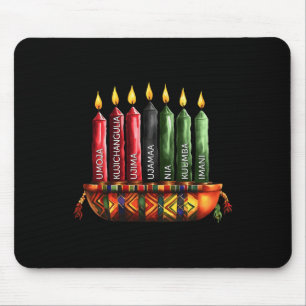 Tapis De Souris Joyeux Kwanzaa Kinara Sept Bougies Principes De K