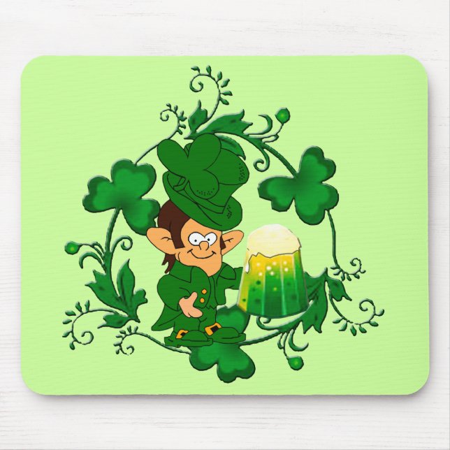 Tapis De Souris Joyeux Leprechaun Pad de souris (Devant)